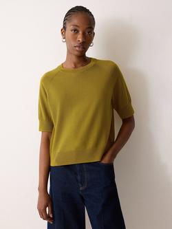 Jigsaw Pure Merino Wool Knit Top, Green