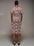 Jolie Moi Floral Angel Sleeve Bodycon Dress, Multi