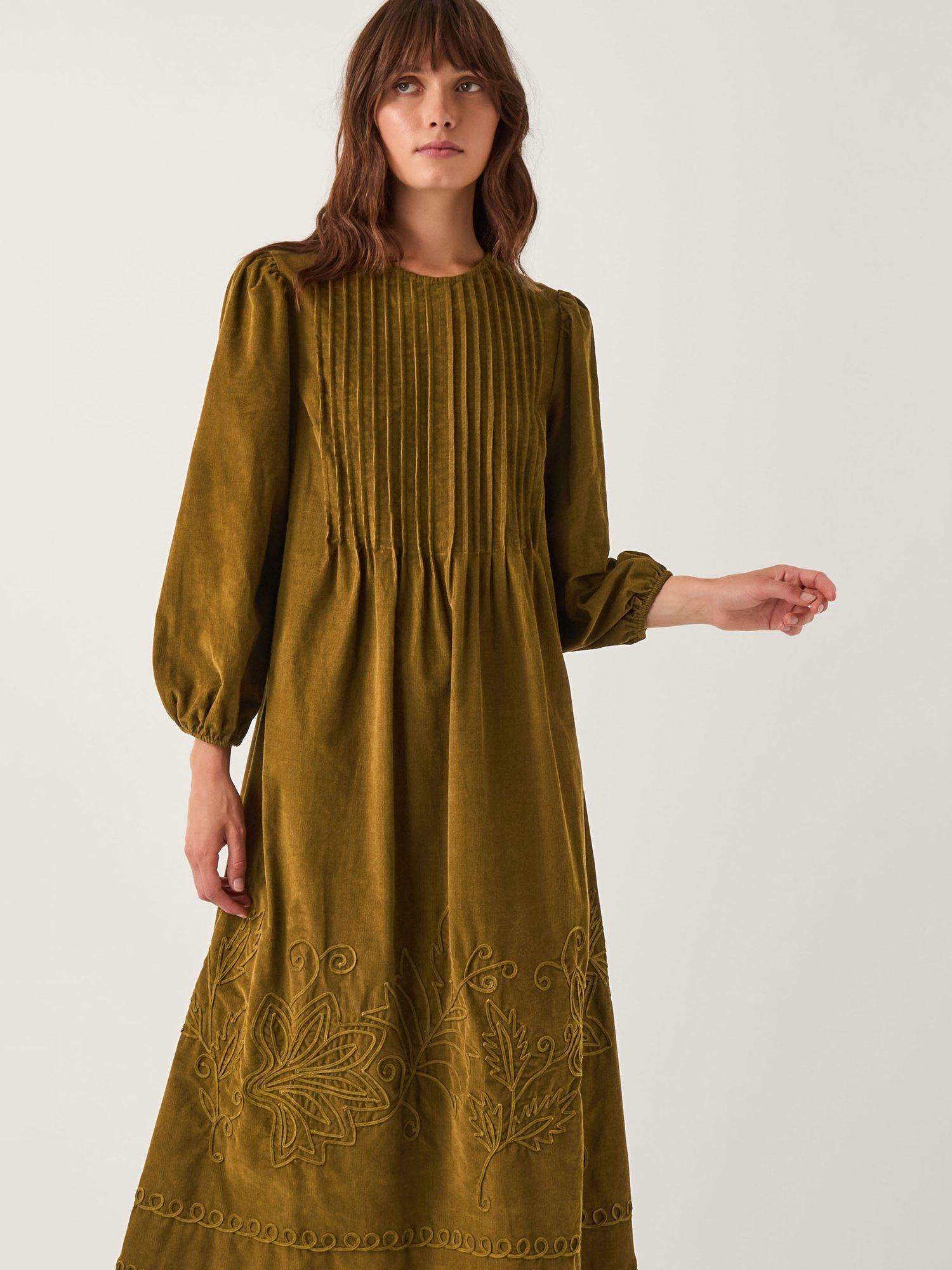louren pintack sleeve dress M カーキ オケージョン louren pintack sleeve dress M カーキ オケージョン 【公式通販】