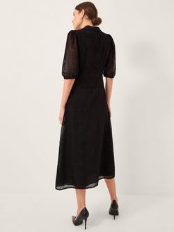 Monsoon Mae Devore Midi Dress, Black - view 2, Black