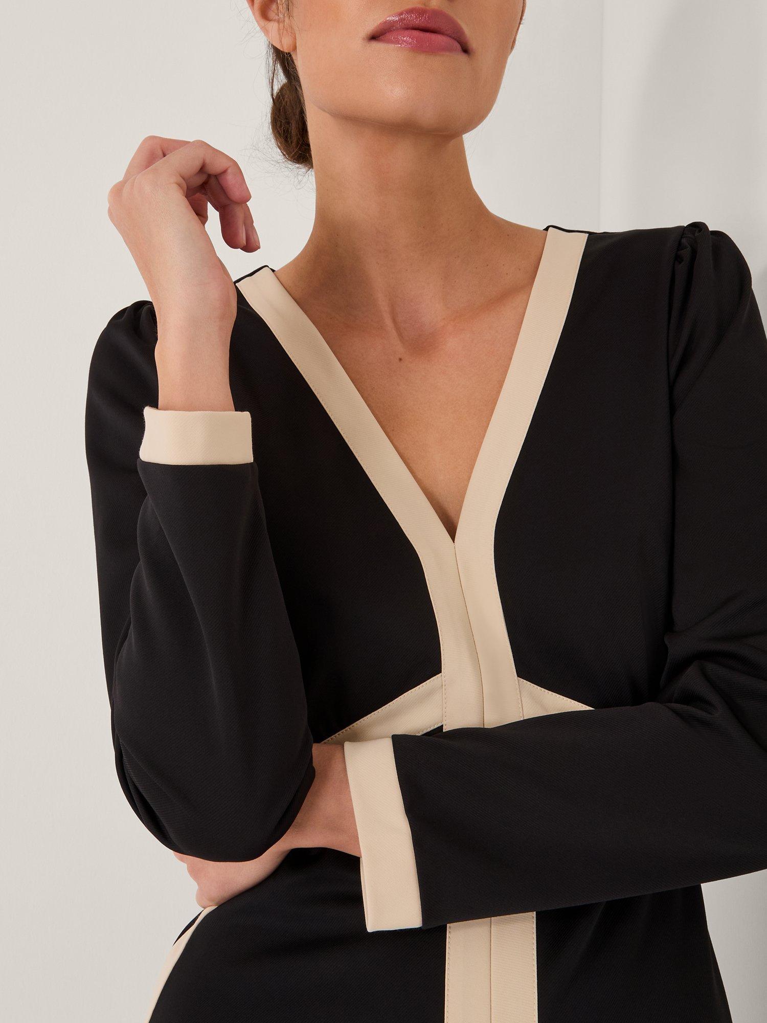 Product image 5 of 5, which shows Monsoon Paloma Midi Dress, Black, 22