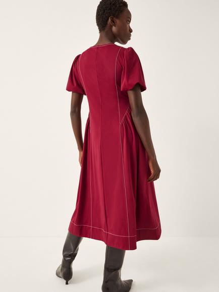 Monsoon Sapna Seamed Jersey Dress, Berry - view 2, Berry