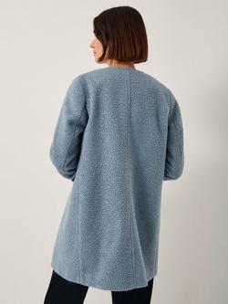 Monsoon Lily Boucle Coat, Pale Blue - view 2, Pale Blue