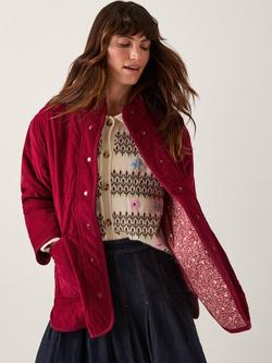 Monsoon Mandy Corduroy Jacket, Burgundy, Burgundy