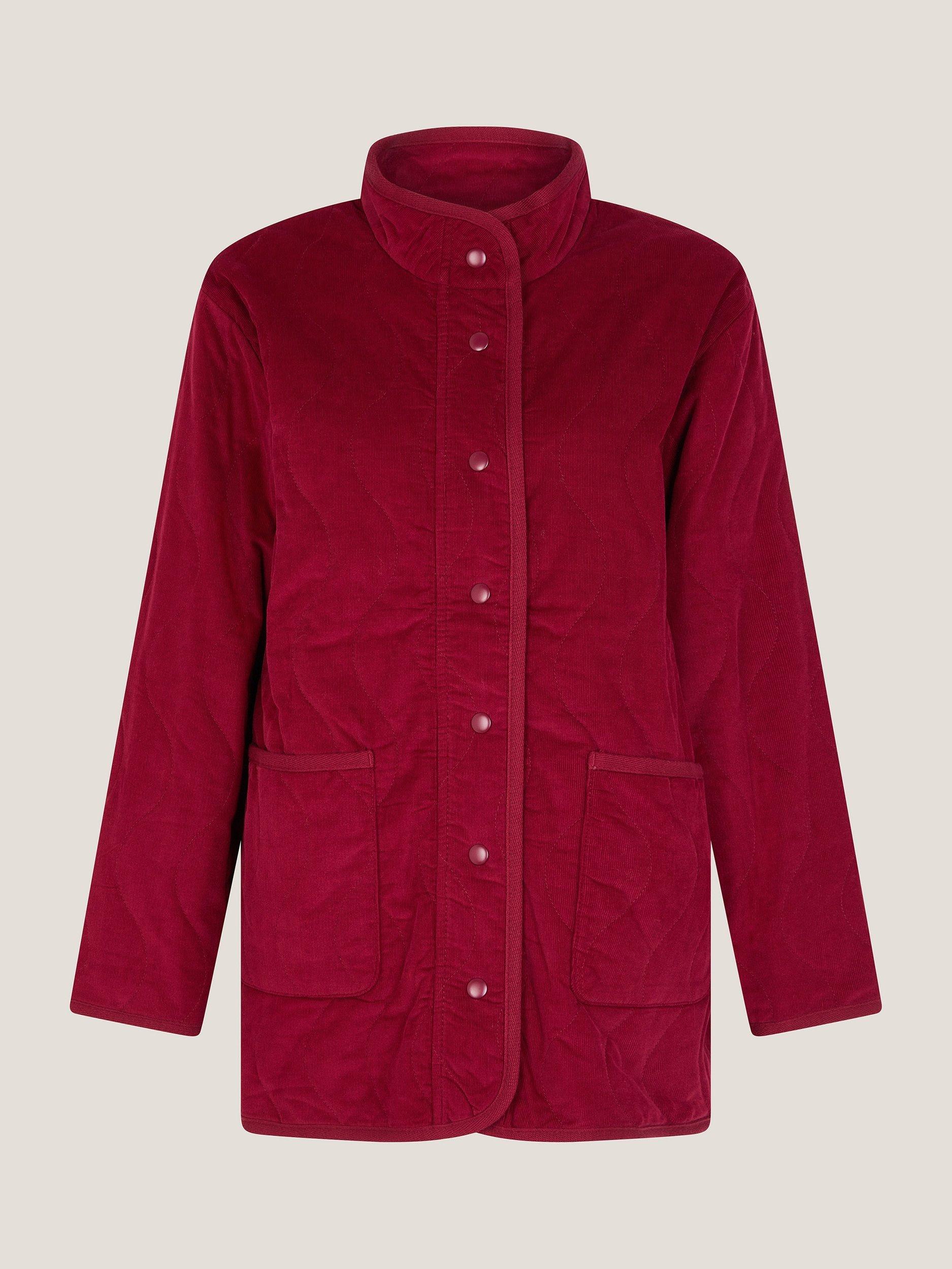 Product image 6 of 6, which shows Monsoon Mandy Corduroy Jacket, Burgundy, M