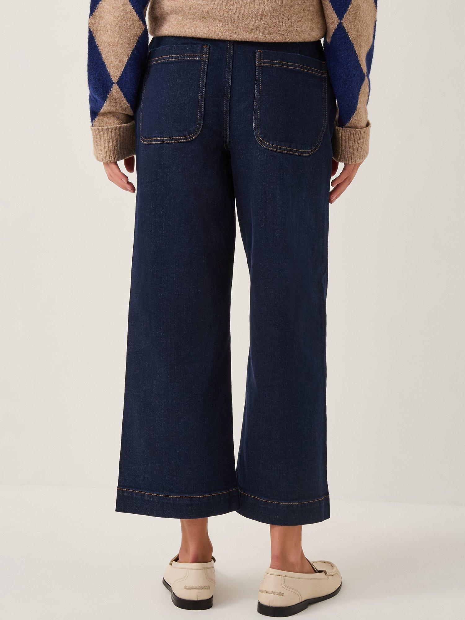 Product image 2 of 4, which shows Monsoon Arlo Cropped Jeans, Indigo, 8