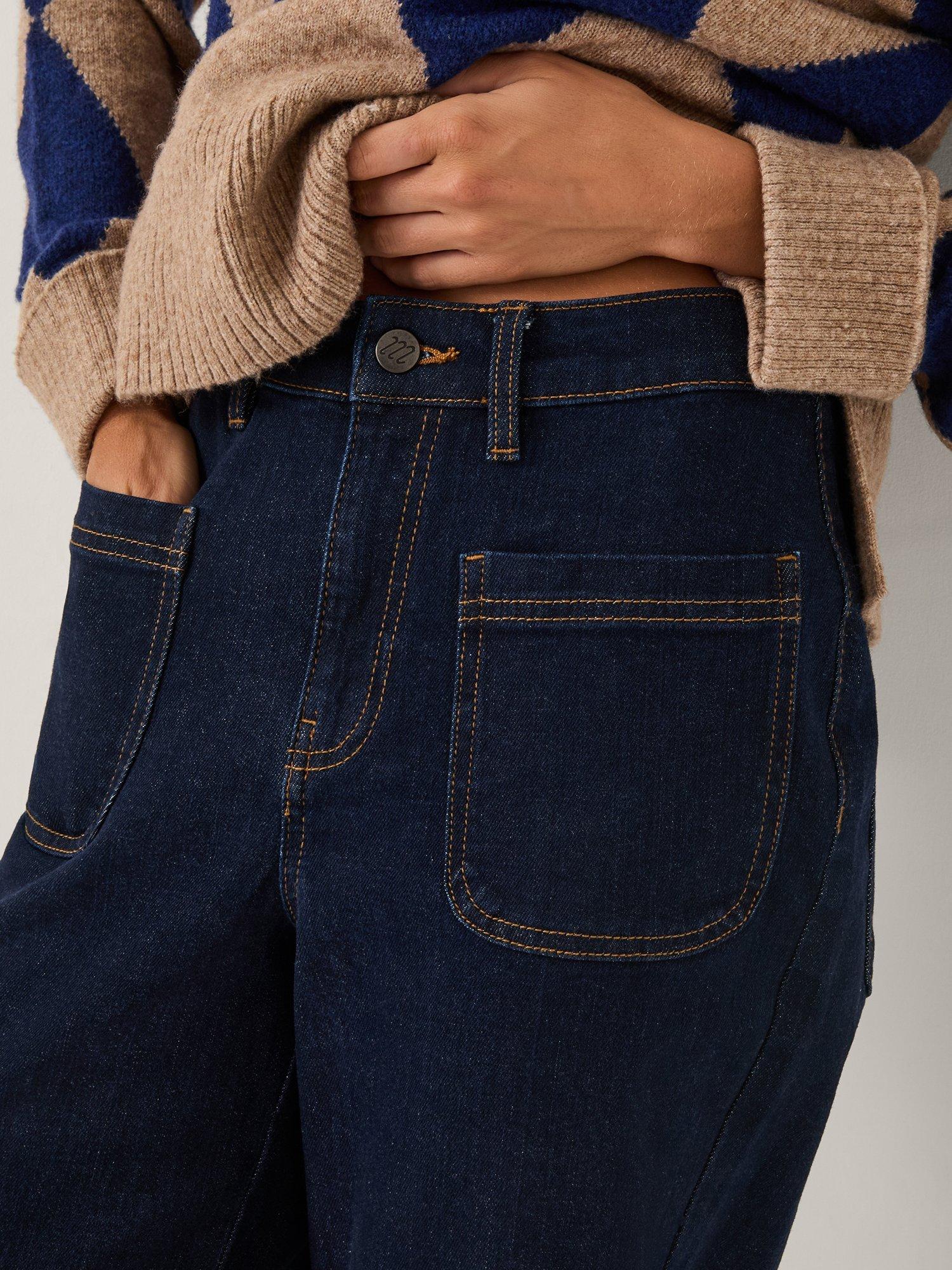 Product image 4 of 4, which shows Monsoon Arlo Cropped Jeans, Indigo, 8