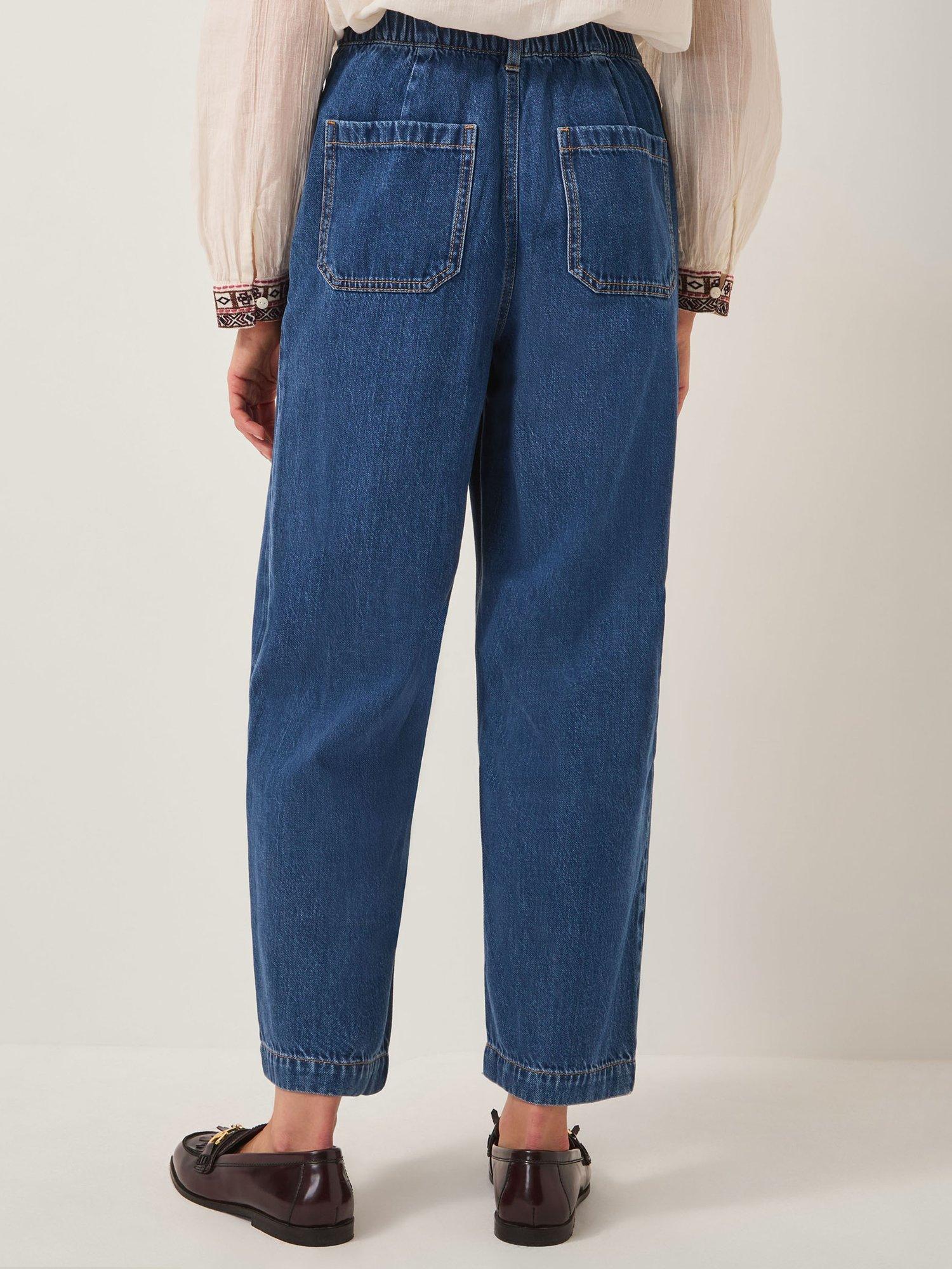 Product image 2 of 5, which shows Monsoon Novi Carrot Leg Jeans, Mid Authentic Blue, 8