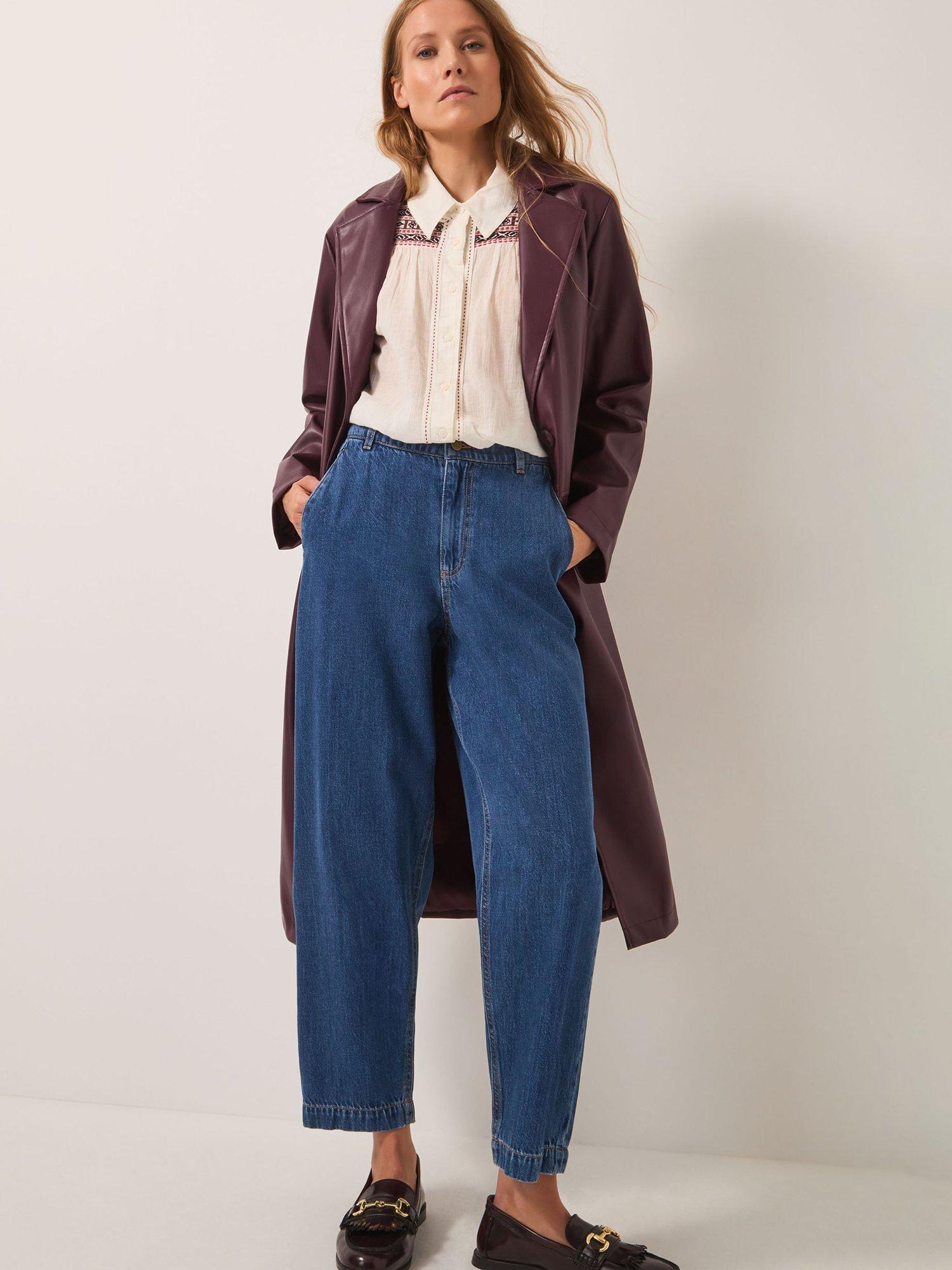 Product image 3 of 5, which shows Monsoon Novi Carrot Leg Jeans, Mid Authentic Blue, 8