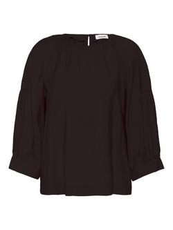 Soaked In Luxury Leodora Round Neck Top, Black, Black