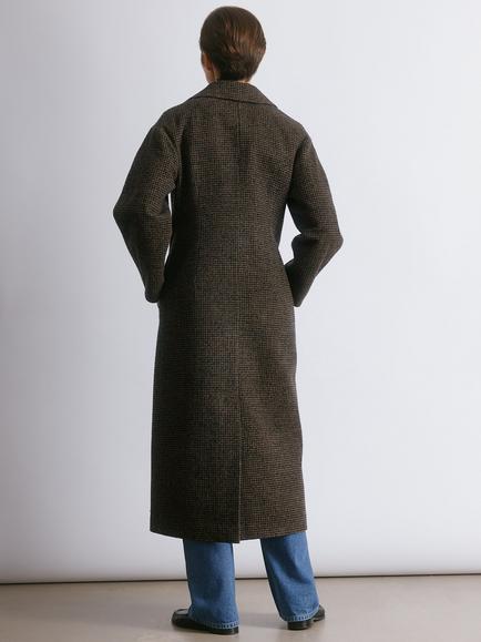 Albaray Wool Blend Tweed Coat, Brown - view 2, Brown