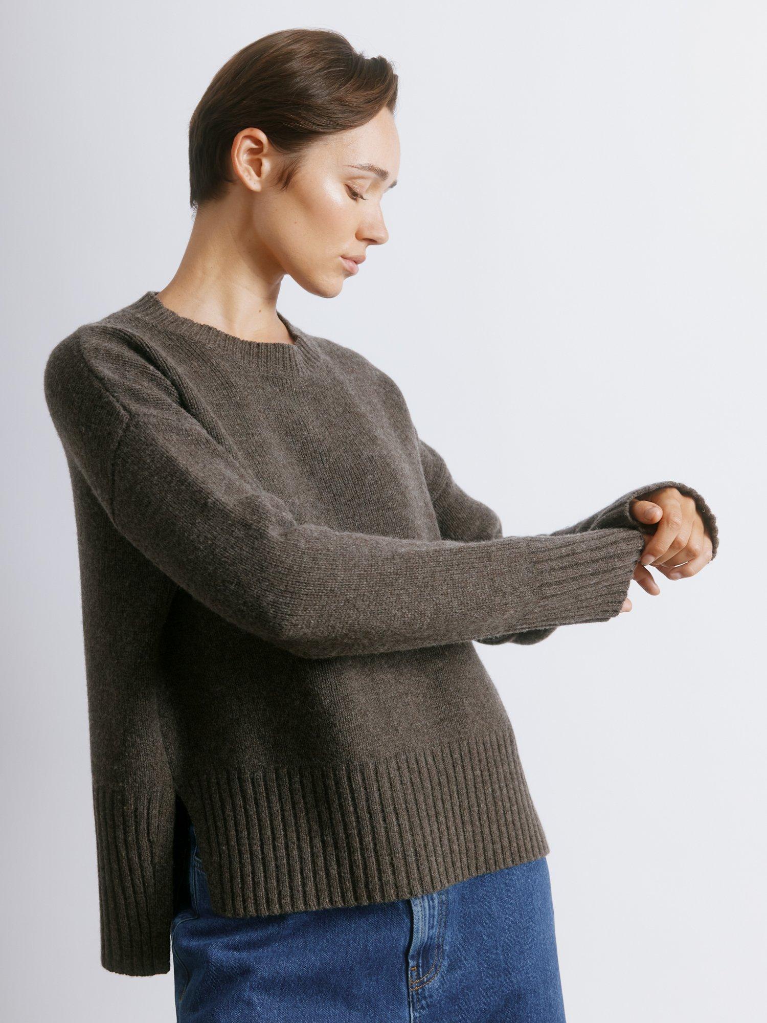 Product image 1 of 5, which shows Albaray Malange Merino Wool Jumper, Chocolate, 12