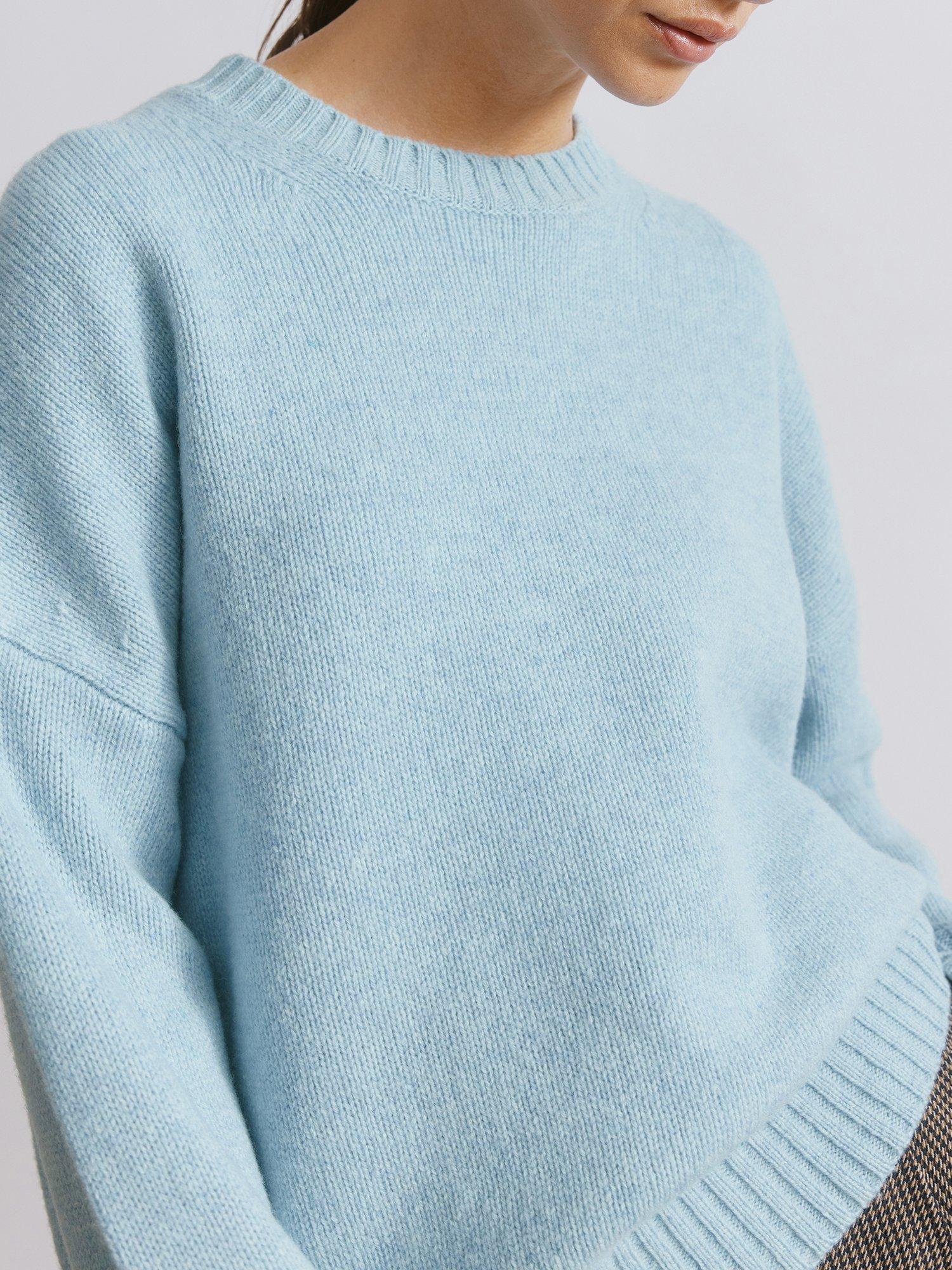 Product image 4 of 7, which shows Albaray Malange Merino Wool Jumper, Blue, 8