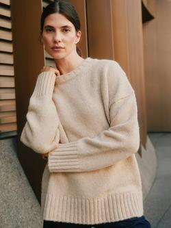 Albaray Ribbed Wool Blend Jumper, Oatmeal