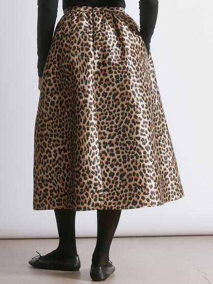 Albaray Animal Taffeta Full Skirt - view 2, Brown/Multi
