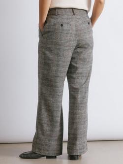 Albaray Check Tailored Trousers, Grey - view 2, Grey