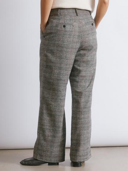 Albaray Check Tailored Trousers, Grey - view 2, Grey