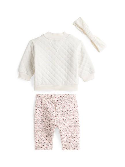 Tommy Hilfiger Baby 3-Piece Cotton Rich Set, Ivory Silk - view 2, Ivory Silk