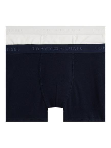 Tommy Hilfiger Kids' Cotton Blend Trunks, Pack of 2, Desert Sky/Ecru, Desert Sky/Ecru