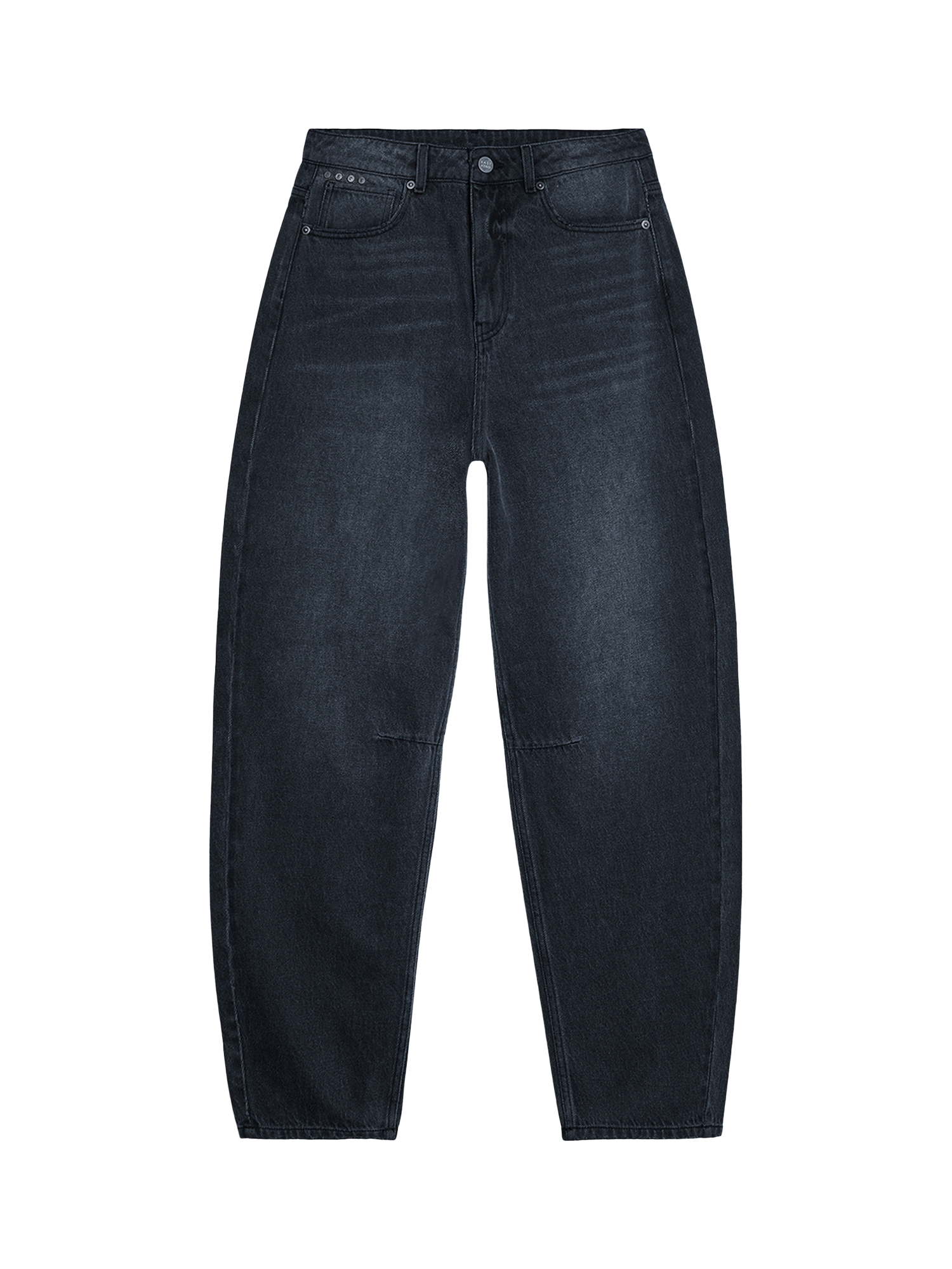 Product image 5 of 7, which shows EAST 42ND RIO Barrel Leg Jeans, Washed Black, W28/L30