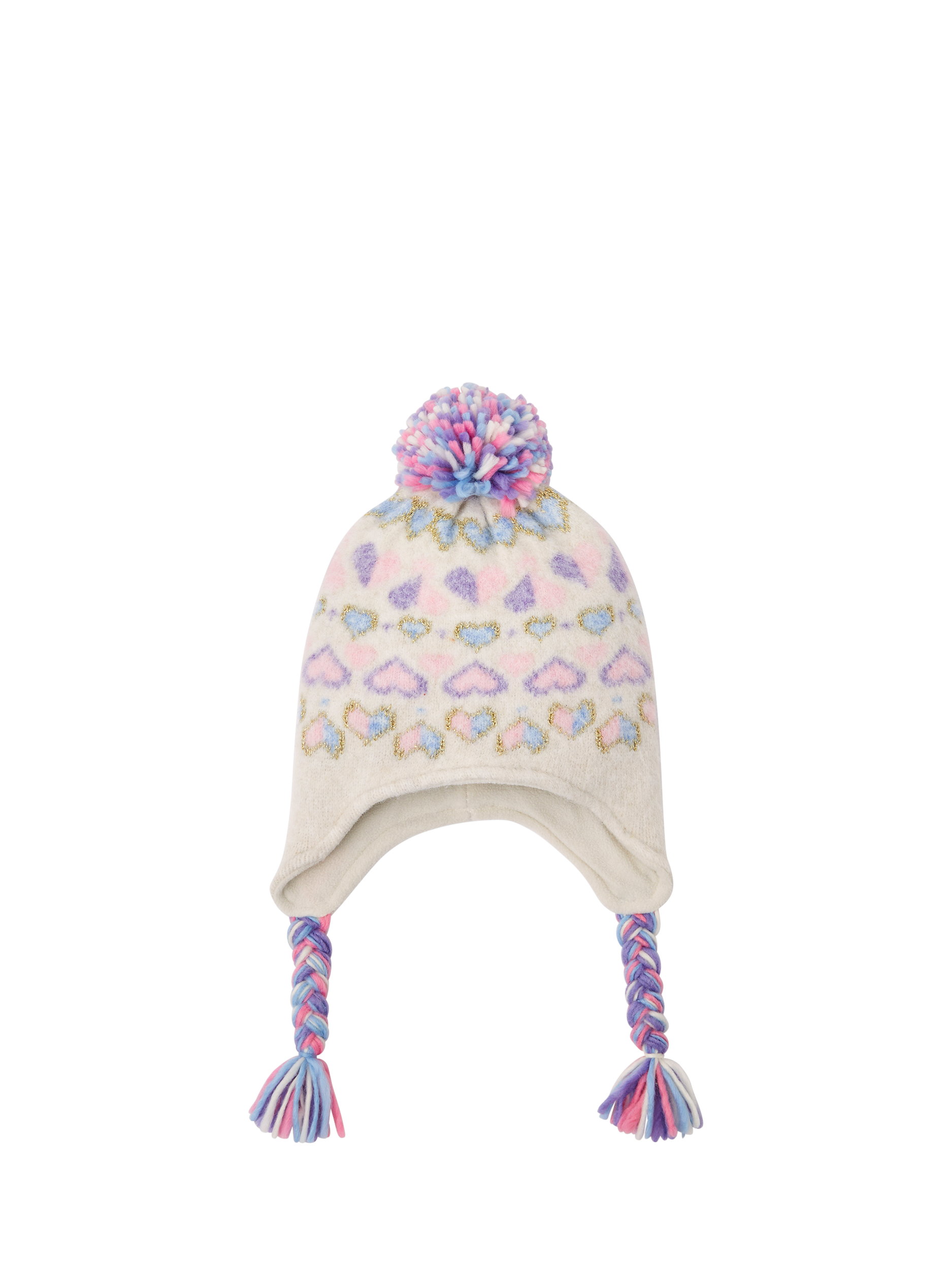 Angels by Accessorize Kids' Wool Blend Fair Isle Bobble Hat, Multi