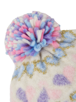 Angels by Accessorize Kids' Wool Blend Fair Isle Bobble Hat, Multi - view 2, Multi