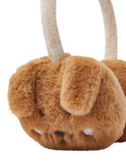 Angels by Accessorize Kids' Sausage Dog Ear Muffs, Tan - view 2, Tan