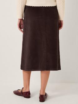 Monsoon Malika Corduroy Midi Skirt - view 2, Chocolate
