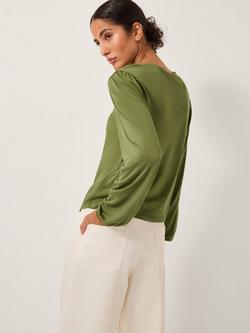 Monsoon Fila Floral Embroidered Blouse, Green - view 2, Green