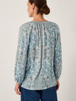 Monsoon Mandy Paisley Print Blouse, Blue - view 2, Blue