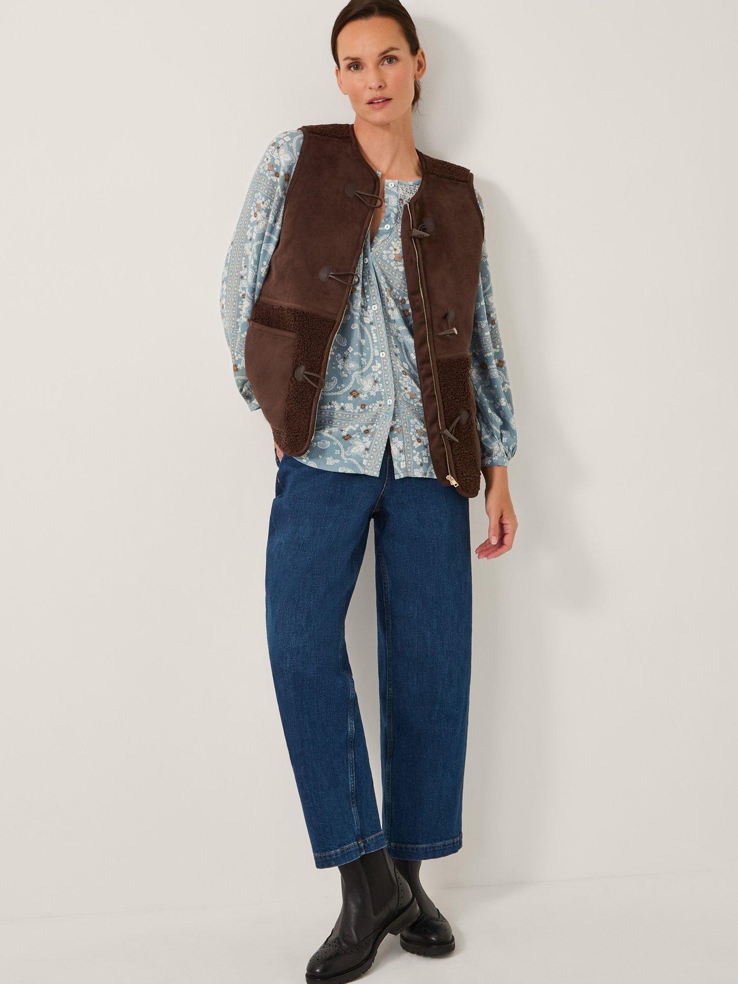 Product image 3 of 5, which shows Monsoon Mandy Paisley Print Blouse, Blue, L