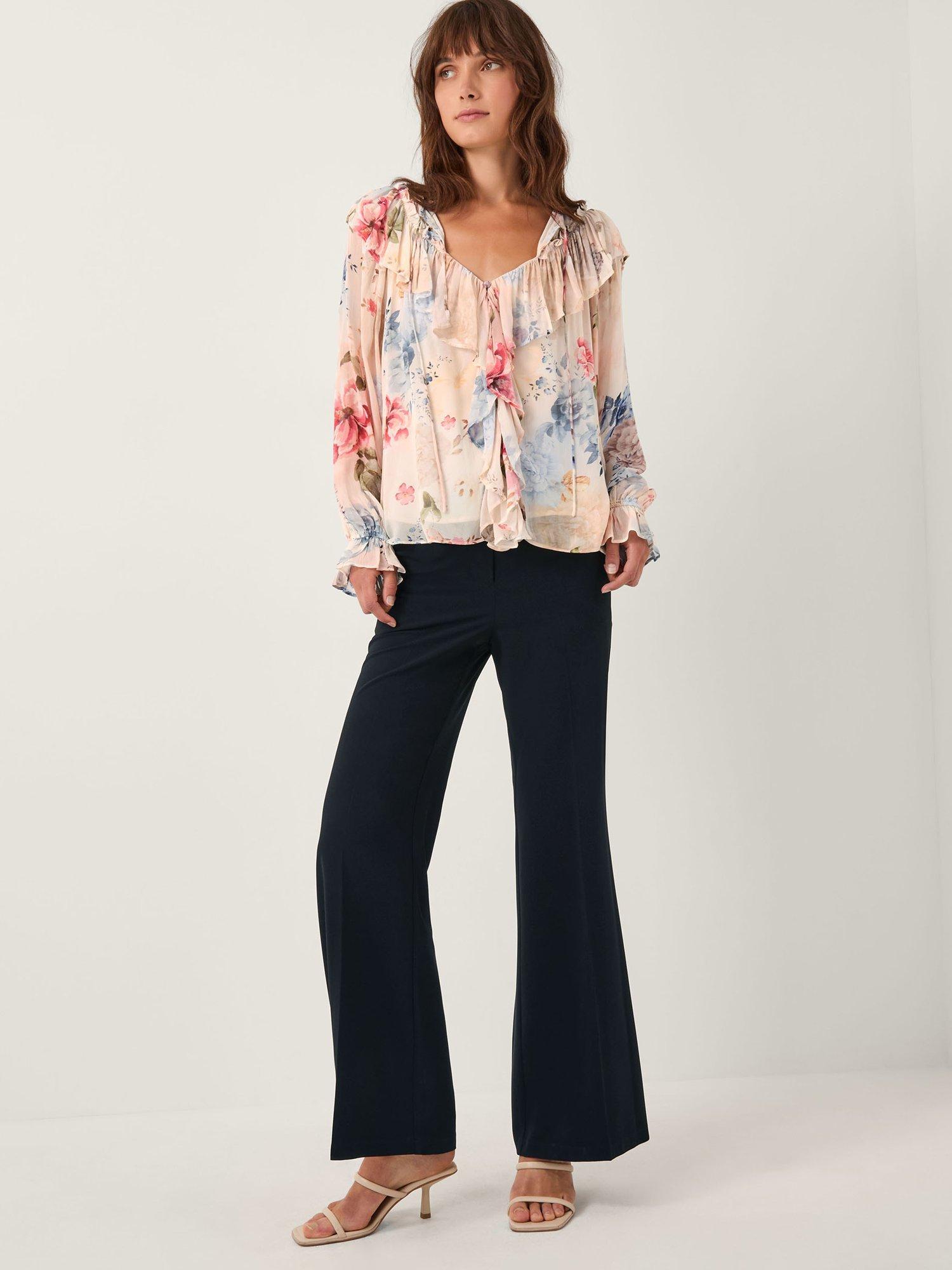 Product image 3 of 5, which shows Monsoon Sasha Floral Blouse, Cream, S