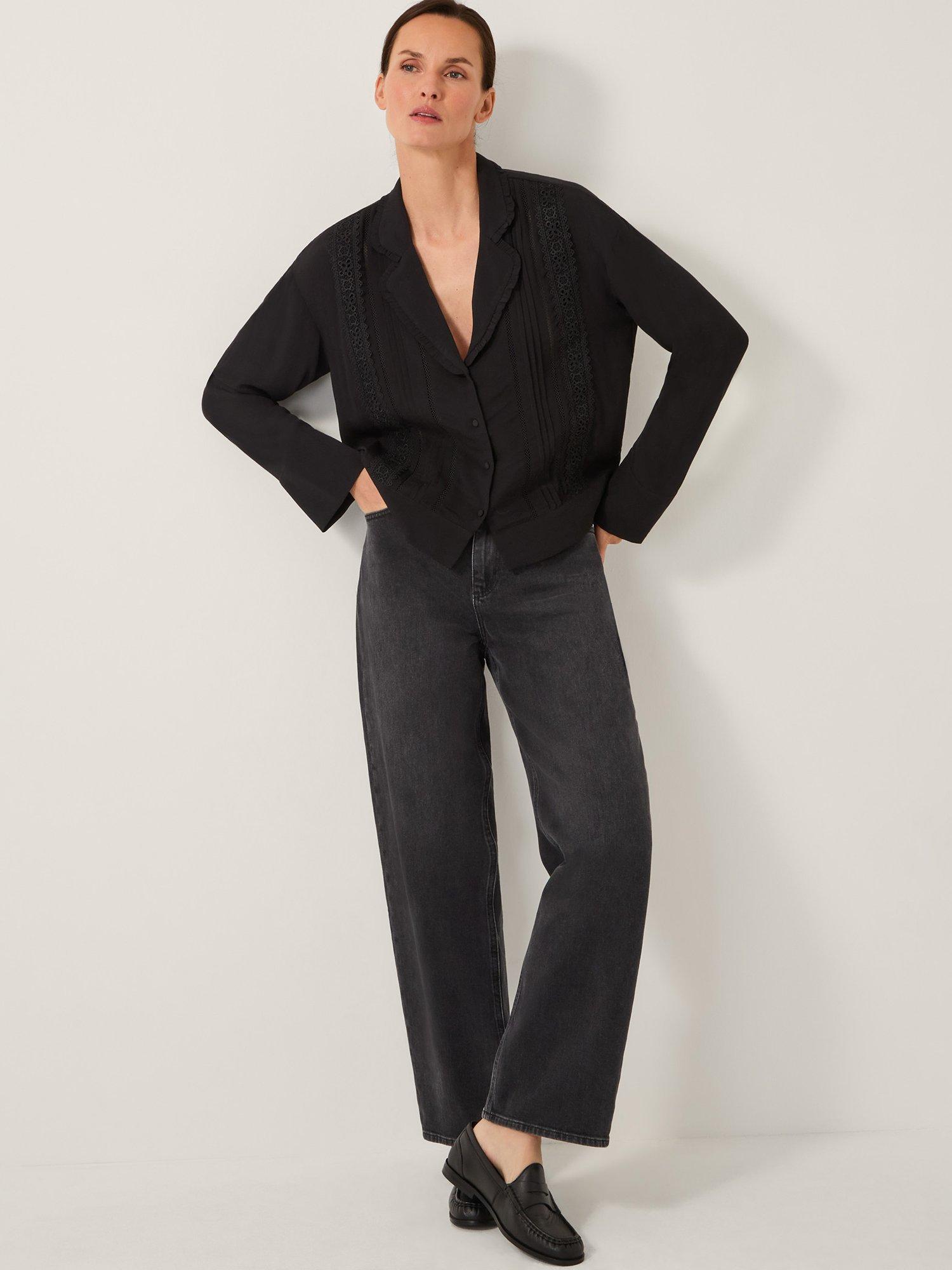 Product image 3 of 5, which shows Monsoon Tamara Lace Blouse, Black, S