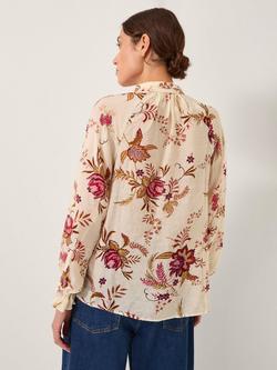 Monsoon Yasmina Floral Print Blouse, Ivory - view 2, Ivory