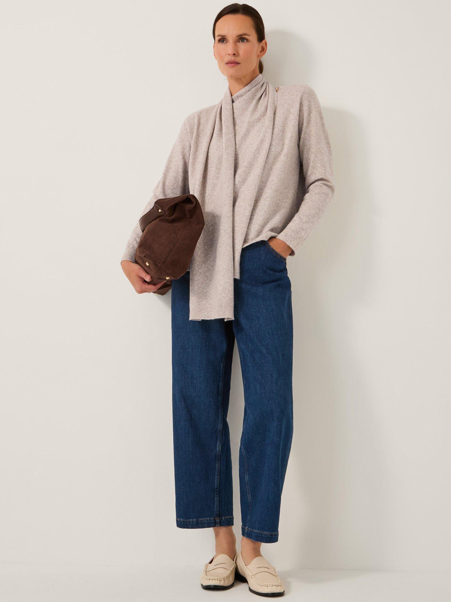 Product image 3 of 5, which shows Monsoon Sally Scarf Jumper, Natural, XXL