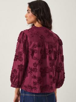 Monsoon Blair Floral Appliqué Blouse - view 2, Cherry