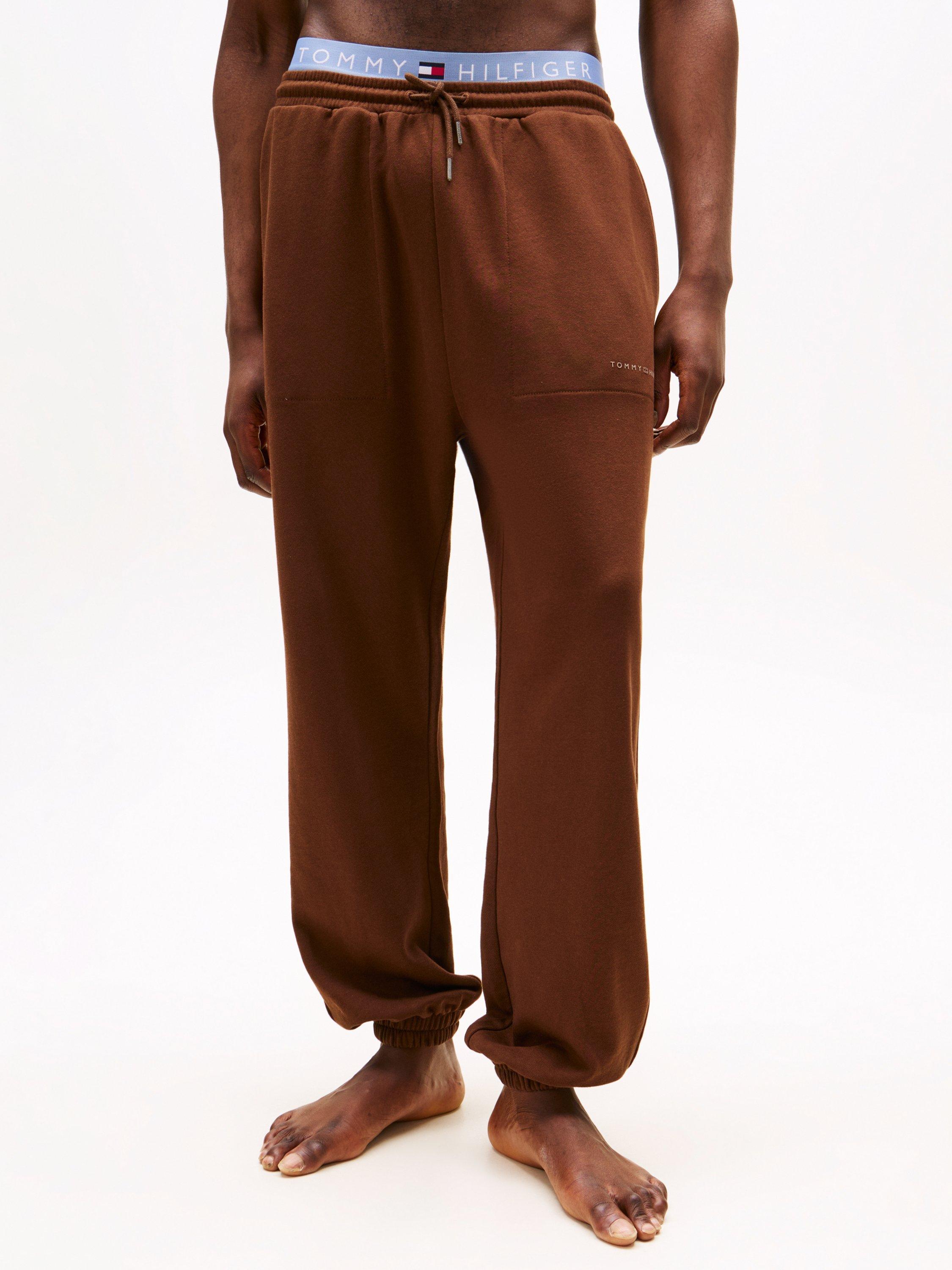 Product image 1 of 5, which shows Tommy Hilfiger Slim Fit Cuffed Joggers, Legacy Brown, S
