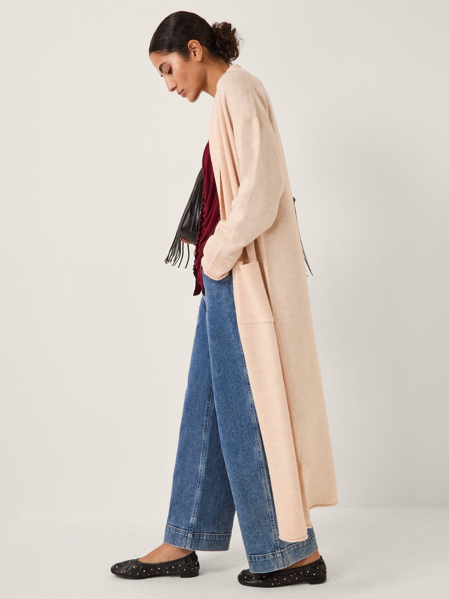 Product image 3 of 5, which shows Monsoon Sacha Longline Cardigan, Camel, S