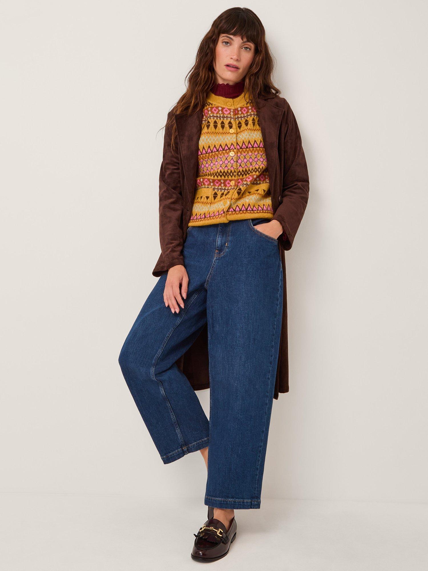 Product image 3 of 5, which shows Monsoon Fleur Knitted Vest, Ochre, S