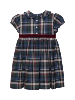 Trotters Kids' Bonnie Tartan Dress, Multi - view 2, Multi