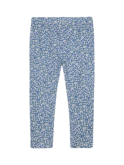 Trotters Kids' Floral Print Leggings, Blue - view 2, Blue Floral
