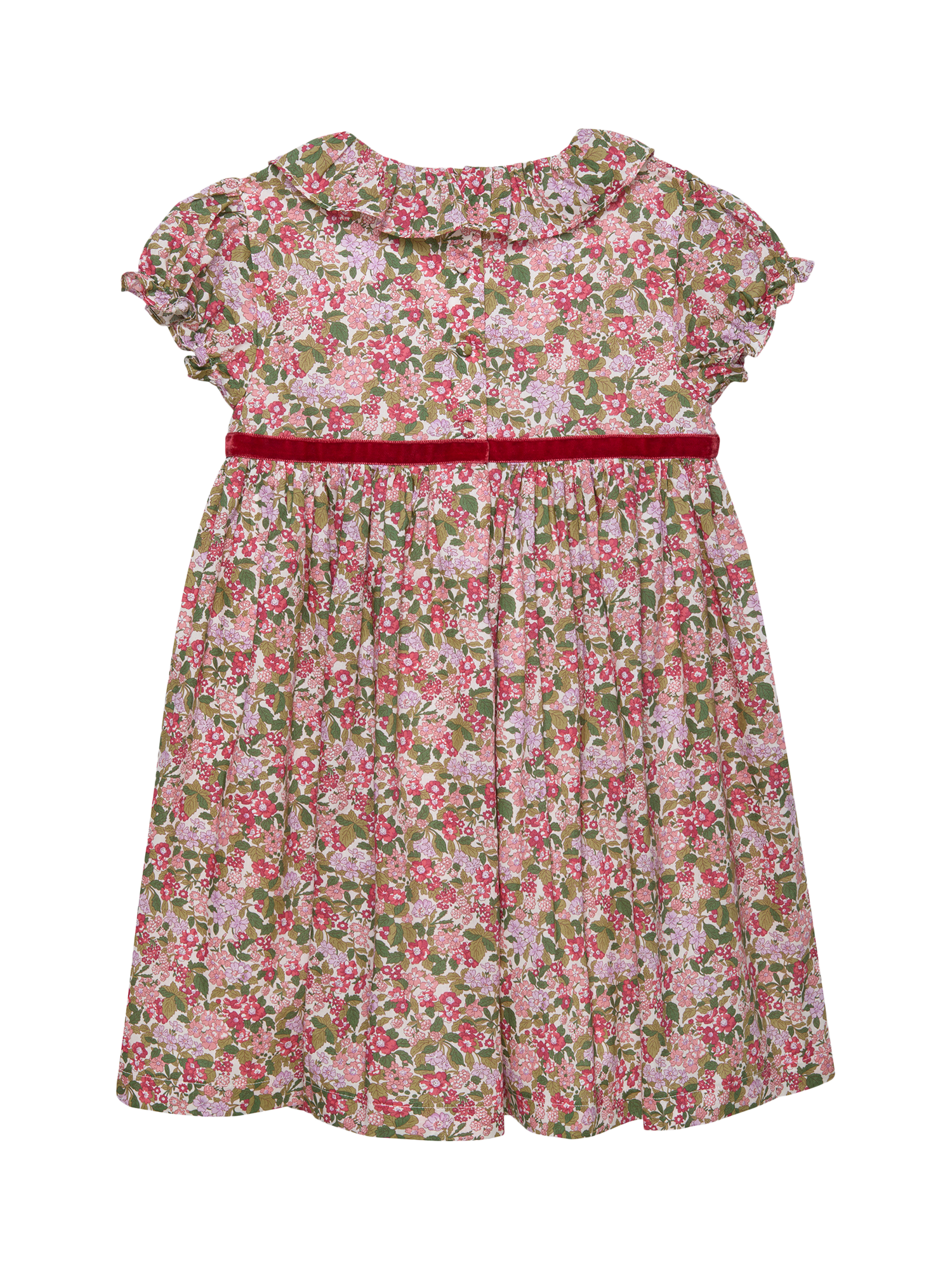 Product image 2 of 2, which shows Trotters Kids' Hedgerow Ramble Dress, Red Hedgerow, 2 years
