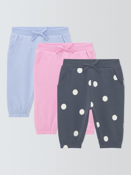 John Lewis Baby Joggers, Pack of 3, Multi, Multi