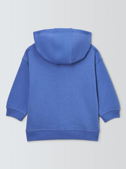 John Lewis Baby Zip-Up Hoodie, Blue - view 2, Blue
