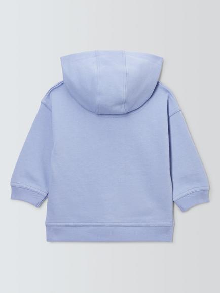 John Lewis Baby Zip-Up Hoodie, Blue - view 2, Blue