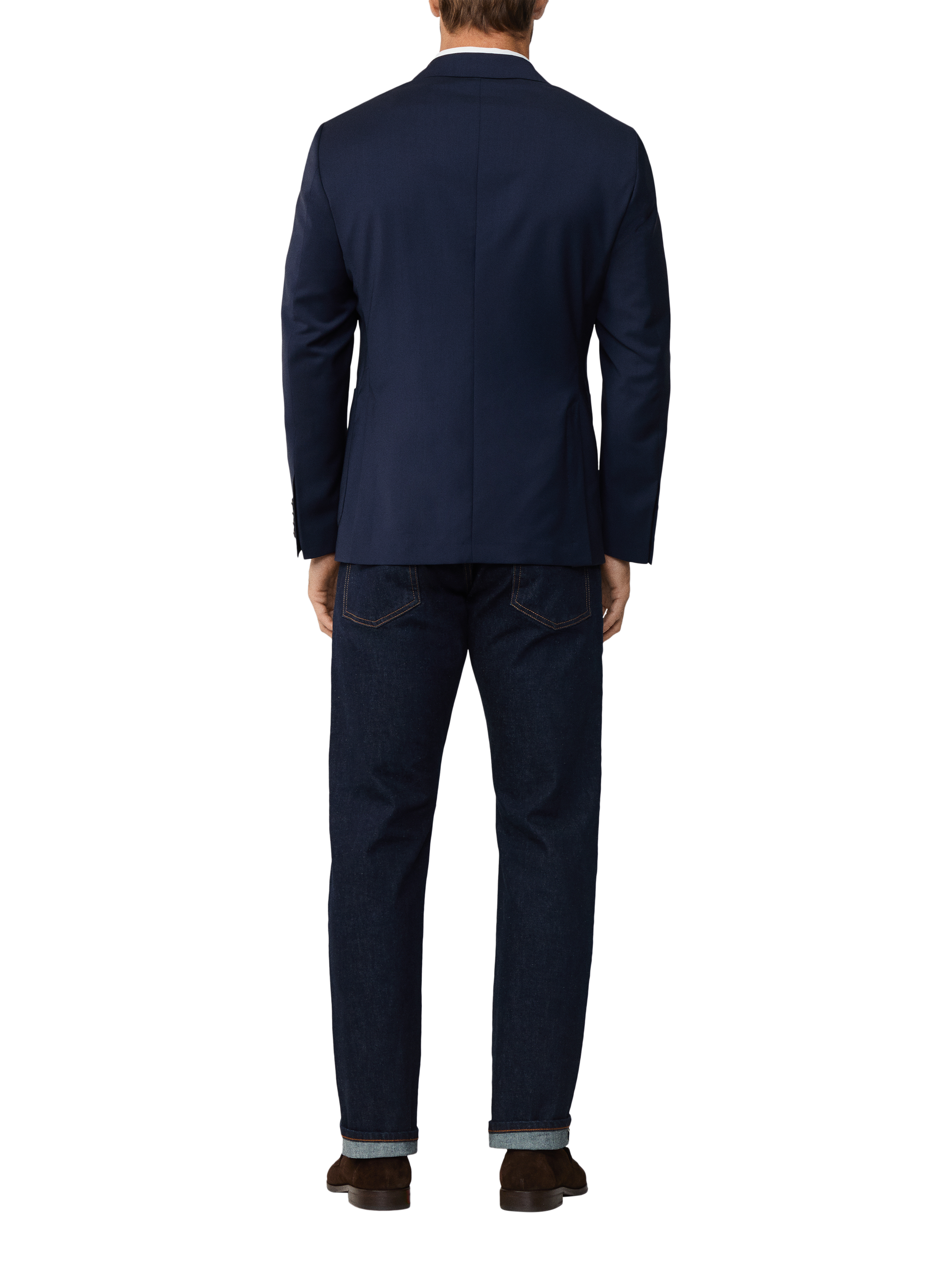 Product image 3 of 8, which shows Hackett London Single Breasted Wool Blazer, Navy, 36
