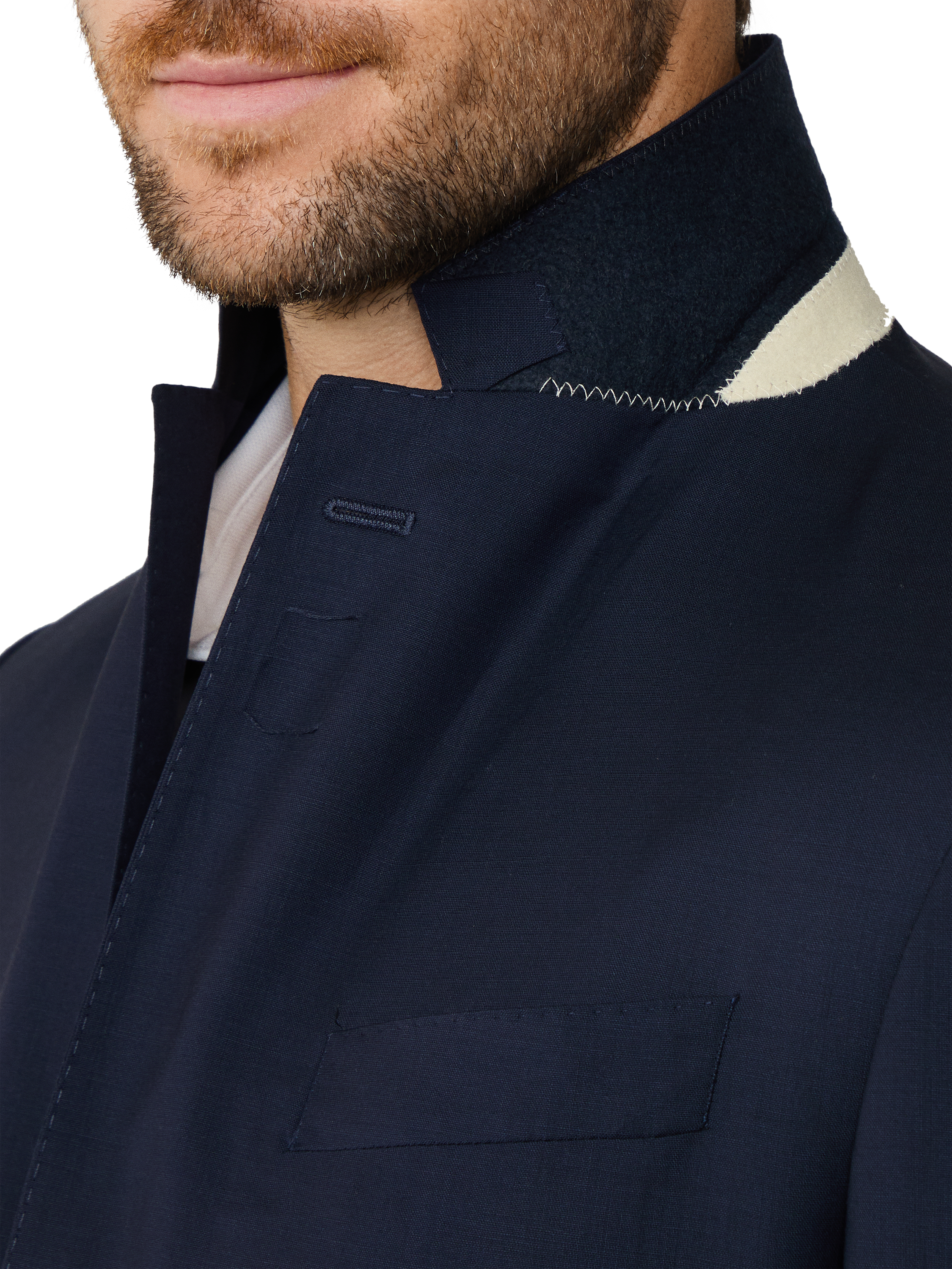 Product image 4 of 8, which shows Hackett London Single Breasted Wool Blazer, Navy, 36