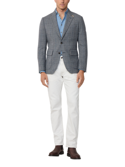 Hackett London Ascot Block Blazer, Blue - view 2, Blue