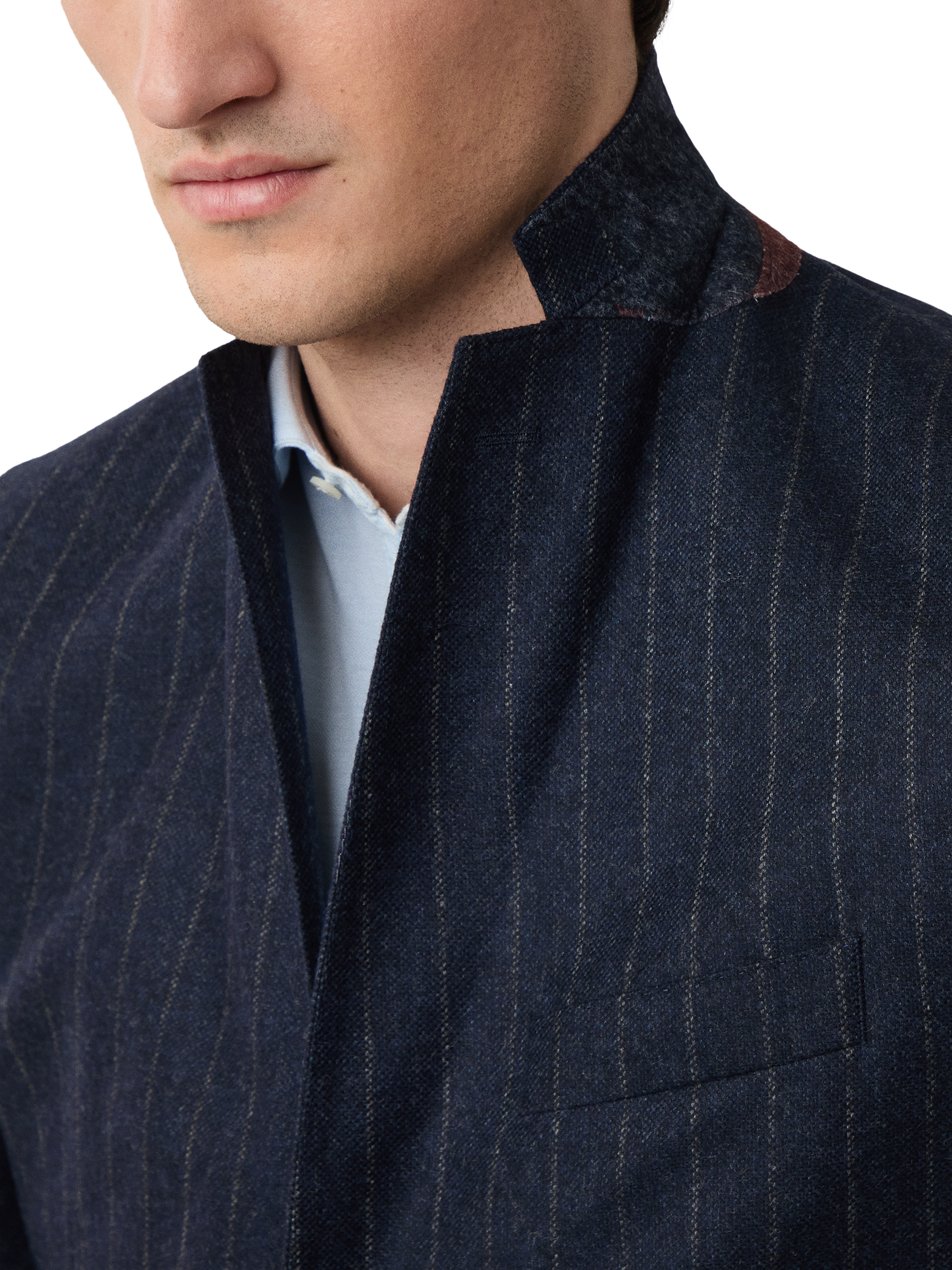 Product image 4 of 7, which shows Hackett London Wool Blend Blazer, Midnight Blue, 36