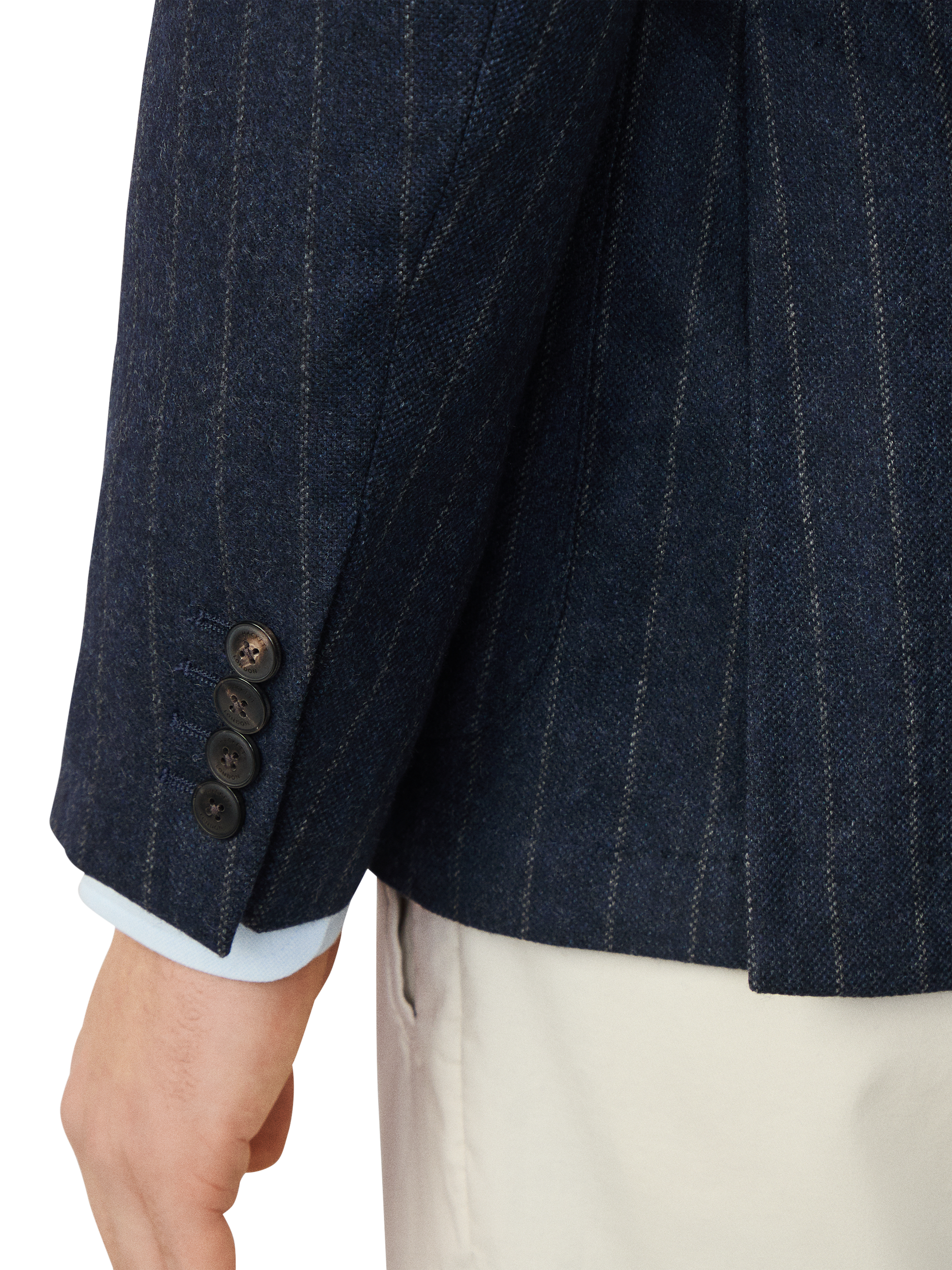 Product image 5 of 7, which shows Hackett London Wool Blend Blazer, Midnight Blue, 36